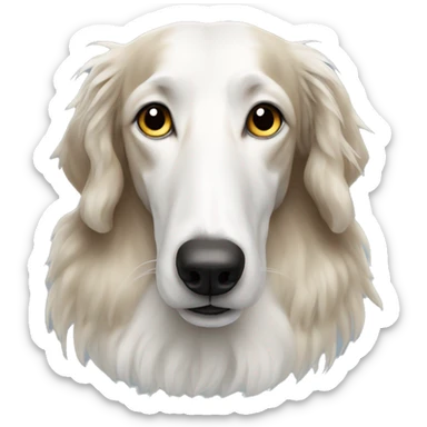 Russian borzoi dog sticker