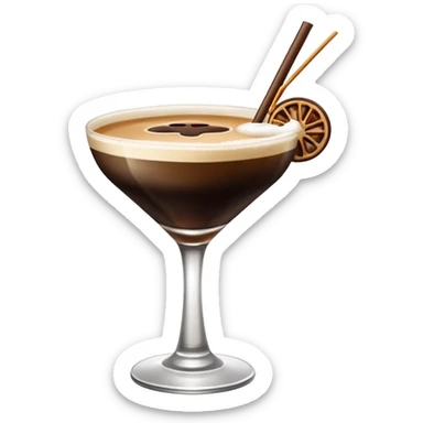 espresso martini with foam sticker