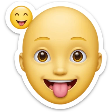 Doing the tongue out trend with the circle head one the normal yellow head sticker