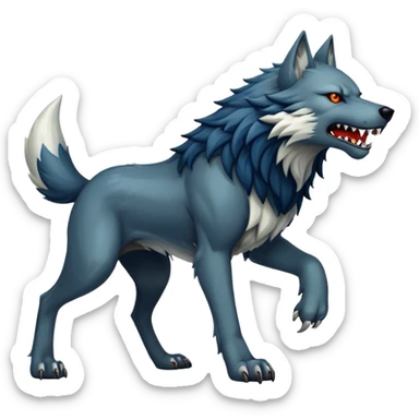 Fenrir wolf monstrous sticker