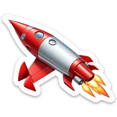 aesthetic red rocket sticker