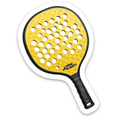 Black pickleball paddle sticker
