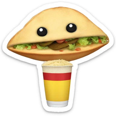 rana con una tostada sticker