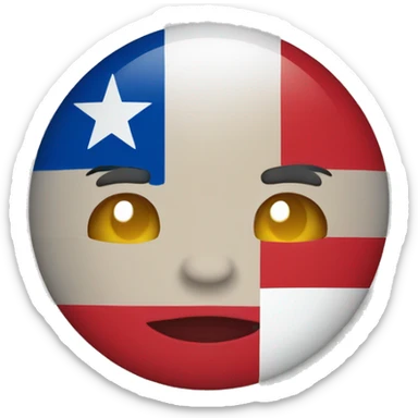 half puerto rican half dominican flag sticker