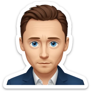 Tom Hiddleston with blue eyes sticker