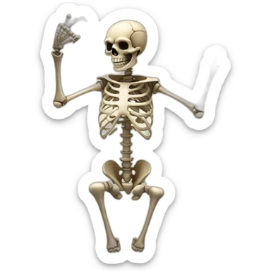 skeleton hang loose sticker
