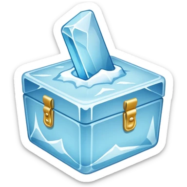 a pin box which break ice sticker