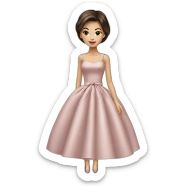 Brunette lady Dior dress  sticker