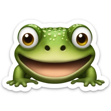 a toad with a neat moustache and beard sticker