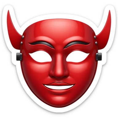 🎭 in red  sticker