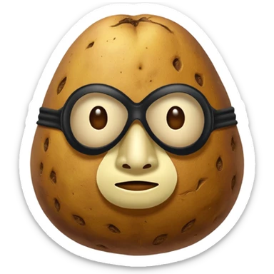 Masked potato sticker