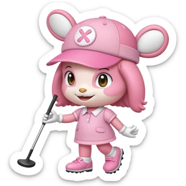 my melody golfing sticker
