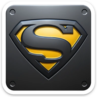 Superman Symbol Man of Steel black sticker