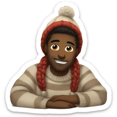 Cozy vibes emoji for Christmas  sticker