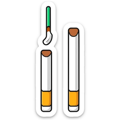 single white cigarette alone sticker