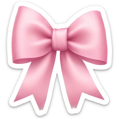 light pink ribbon bow sticker
