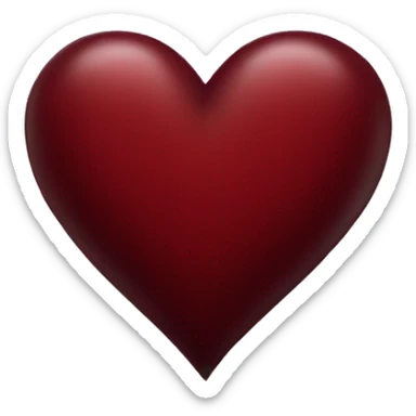 Dark red heart sticker