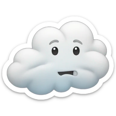 Thinking cloud sticker