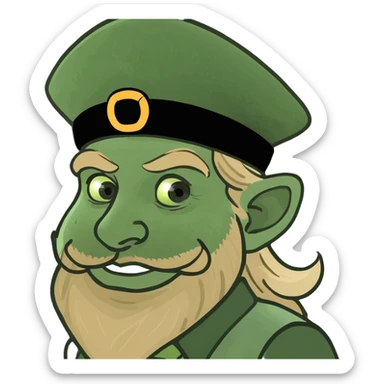 make a blonde leprechaun  sticker
