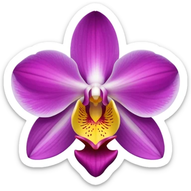 Orchid flower sticker