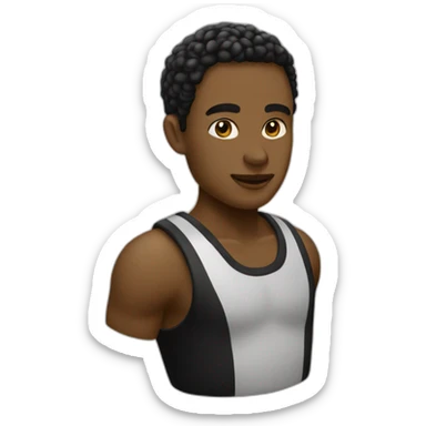 Blanc fouetté un noir sticker