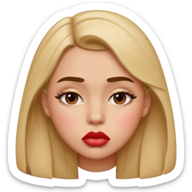 Mean kissing for girl sticker