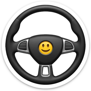 car steering wheel with no emoji sticker