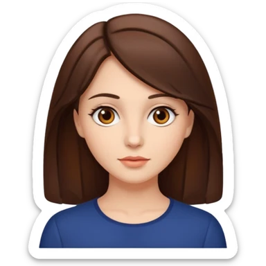 lady with brunnete hair sticker