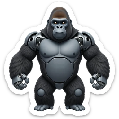 Robot gorilla cop sticker