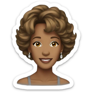 whitney houston sticker