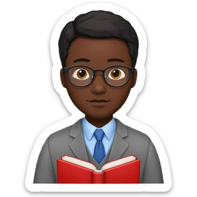 teacher man with black skin sticker