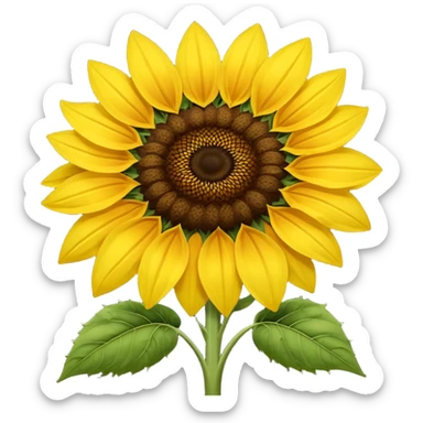 large sunflower with round center sticker