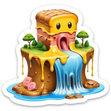 spam land surreal dali style melting landscape sticker