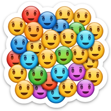 Create a realistic emoji of multiple languages flying around  sticker