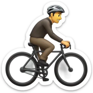un homme sur un vélo sticker