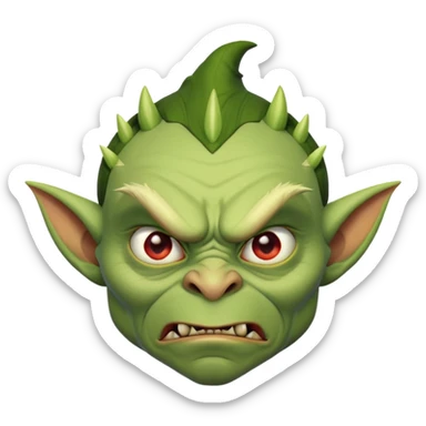 Steven Miller as a goblin, angry expression sticker