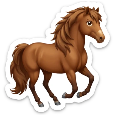a portrait of a wild horse sticker