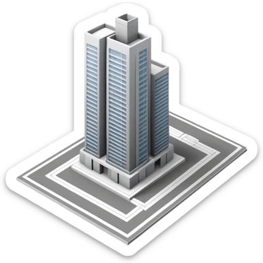 foundation plan for skyscraper construction sticker