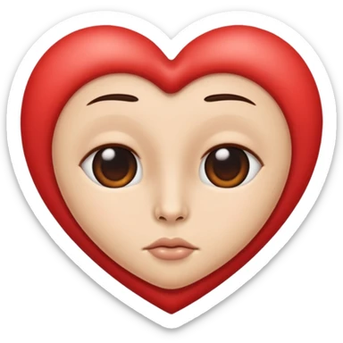 heart shaped nostril  sticker