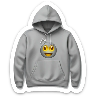 grey color pullover hoodie no person sticker