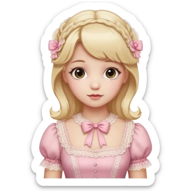 Pink Lolita with blonde hair sticker