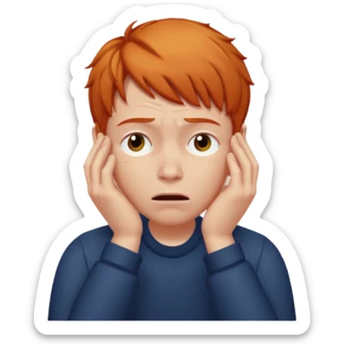 Ginger hair face palm emoji sticker