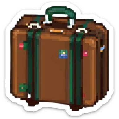 Brown luggage case or suitcase sticker