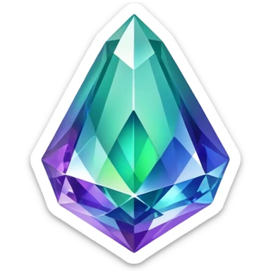 Shiny epic green blue and purple crystal  sticker