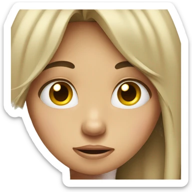 Embarrassed girl  sticker