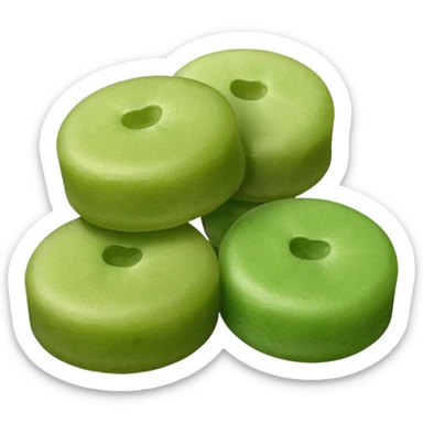 Cute matcha flavored mochi sticker