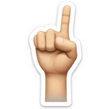 a hand with the thumb, the index end the middle finger up sticker