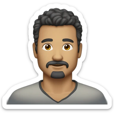 50 year old male with olive skin and dark hair and dark scruffy goatee sticker
