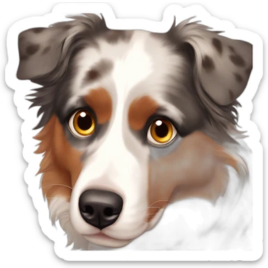 Red merle Australian shepherd heterochromia sticker