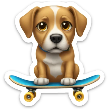 Dog on a skateboard  sticker
